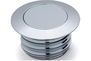 Motorcycle Clockwise Fuel Gas Oil Tank Cap, Black Pop-up Gas Cap for 1982-2018 Vented Fuel Tank（Silver)