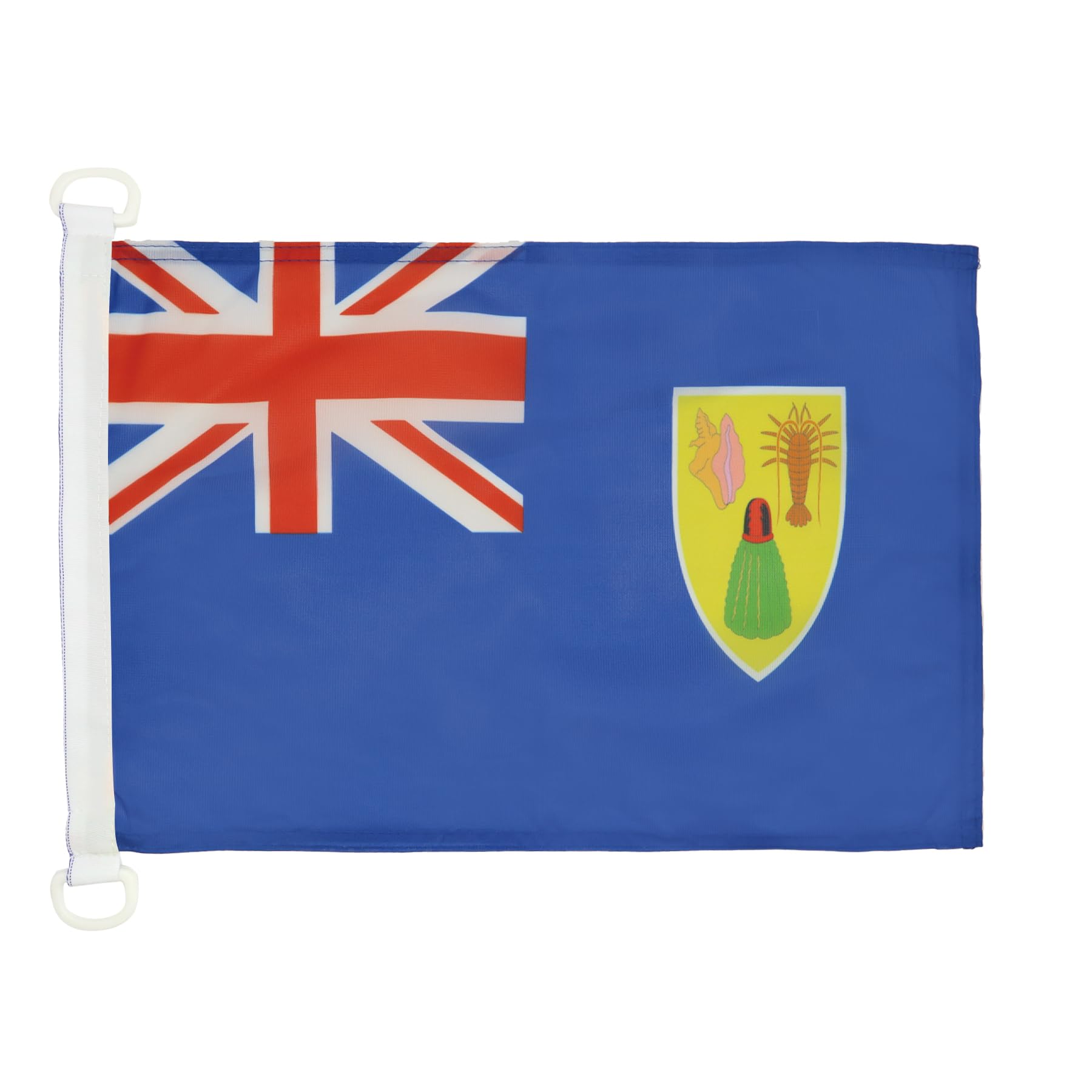 AZ FLAG - Turks and Caicos Islands Nautical Flag - 18'' x 12'' - For Outdoor and Boat - Turks and Caicos Islander Banner Knitted Polyester with Two Plastic Rings - Vivid Colors - 12x18 in - 45x30 Cm