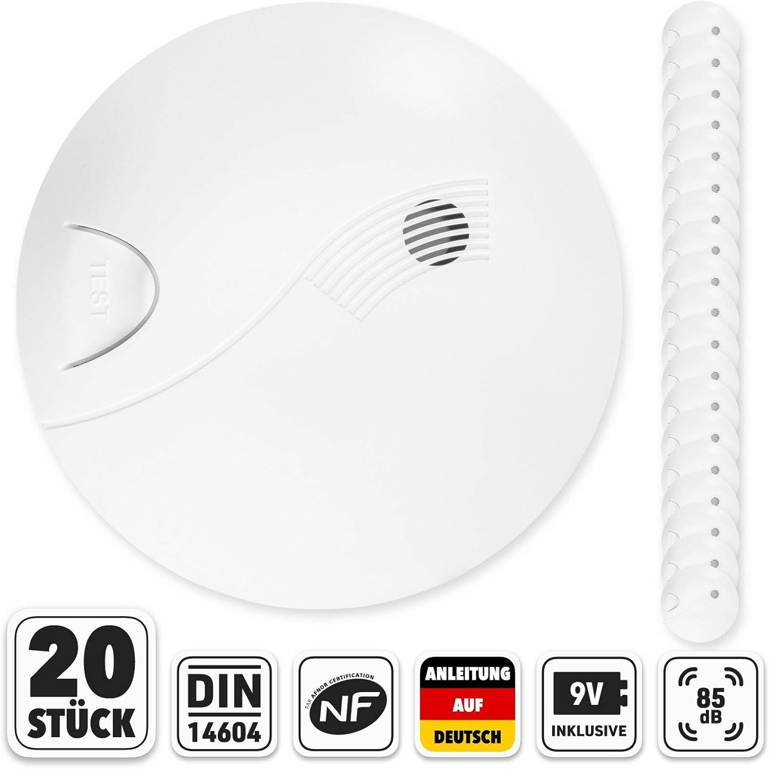 Batteria 9v per rilevatore di fumo