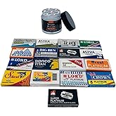 GENTS Double Edge Safety Razor Blade Variety Pack, 120 Count Razor Blade Sample Pack with Styptic Powder