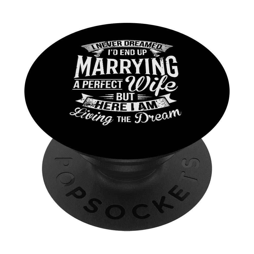 Hubby Wifey Silly Husband Wedding Anniversary Couple Gifts PopSockets Swappable PopGrip