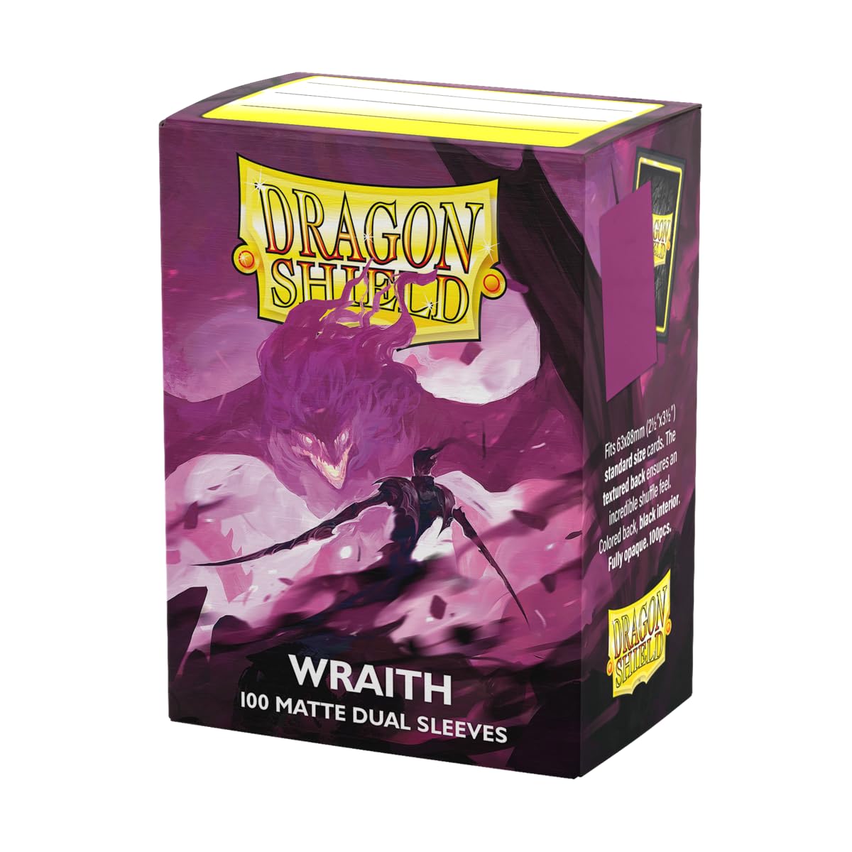 Dragon Shield | Matte Dual Standard Size Card Sleeves | 100 CT - Smooth & Tough Premium TCG Sleeves - Compatible with Pokemon, Flesh & Blood, One Piece & Magic The Gathering | Wraith — image 1