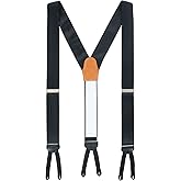 Trafalgar Sutton Solid Color Silk Formal Suspenders | Y-Back, Adjustable Braces