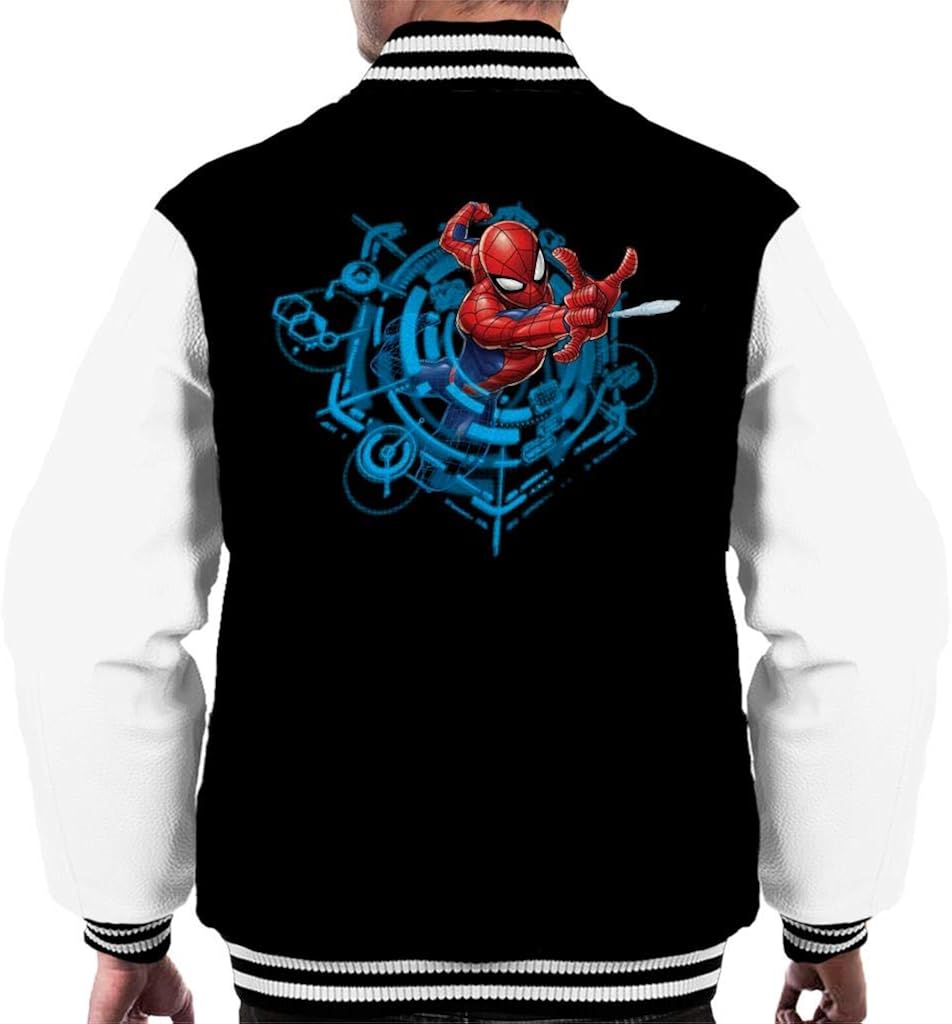 MARVEL SpiderMan  Sling Science Men's Varsity Jacket Amazon.co.uk
