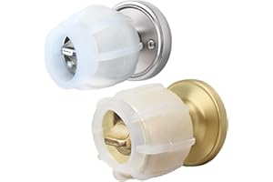 Enjoy Cover |Door Handle Grip Doorstop Knob Stopper Cover, Set of 2 Silicone Door Knob Grips Universal Size Protects Walls from Dents and Damage (Clear)