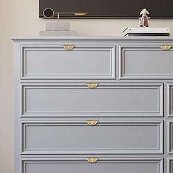 RZDEAL Solid Brass Edge Pulls for Cabinets Brushed