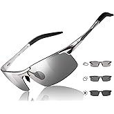 TJUTR Mens Photochromic Sunglasses Day & Night Driving Z87 Sun Glasses Polarized UV400 Protection Safety Glasses