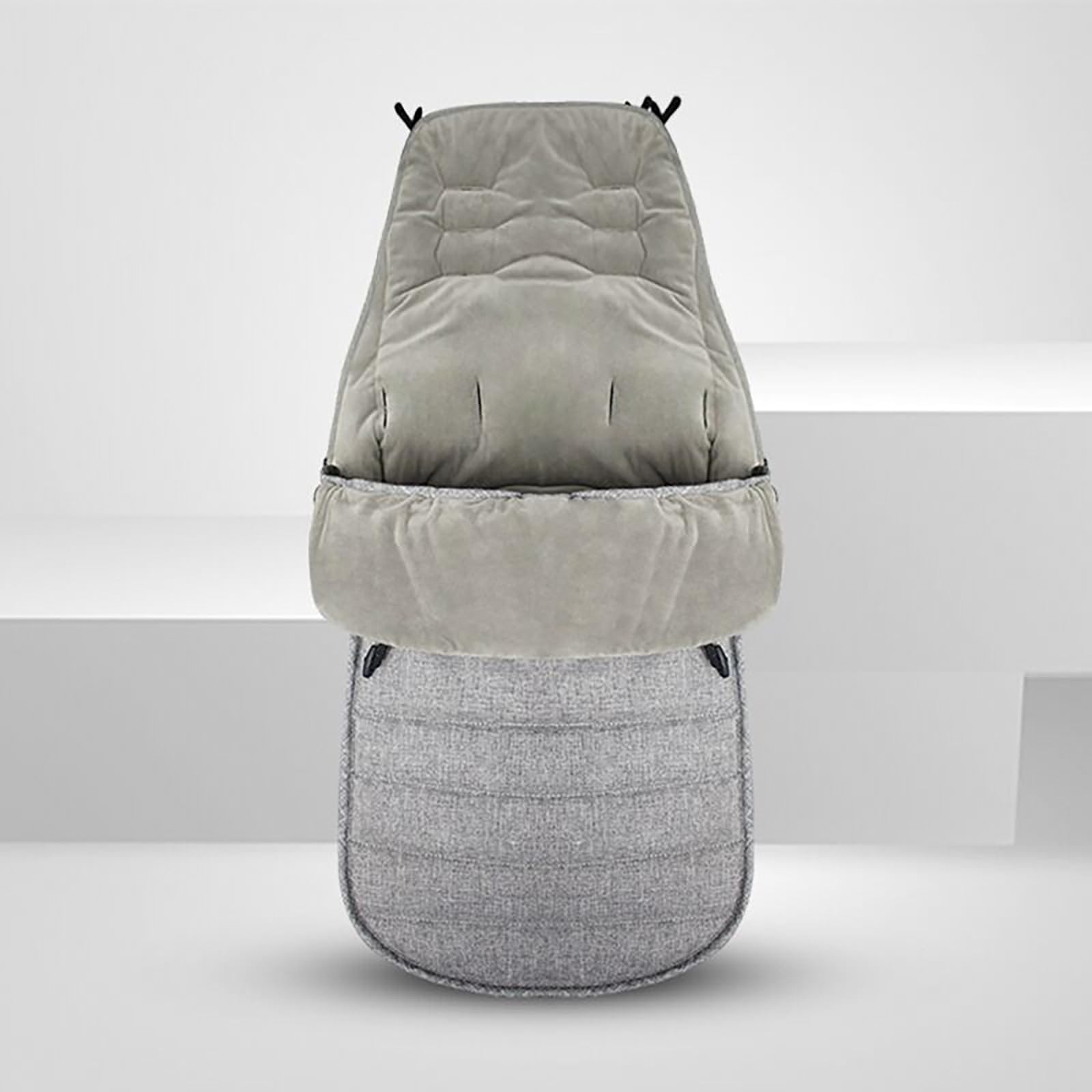 Pushchair Footmuff,Baby Stroller Cosy Toes Liner Buggy Padded,Universal Baby Sleeping Bag Footmuff,Windproof Warm Thick Cotton Pad Fitting for Pushchairs Strollers Prams Buggy, 0-6 Age (Grey)