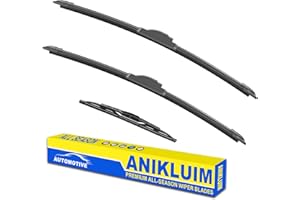 ANIKLUIM® 26"+20" Wiper Blades with 16" Rear Wiper Blade Set Replacement for 2008-2016 Town & Country Windshield Wipers Original Factory Quality (Pack of 3)