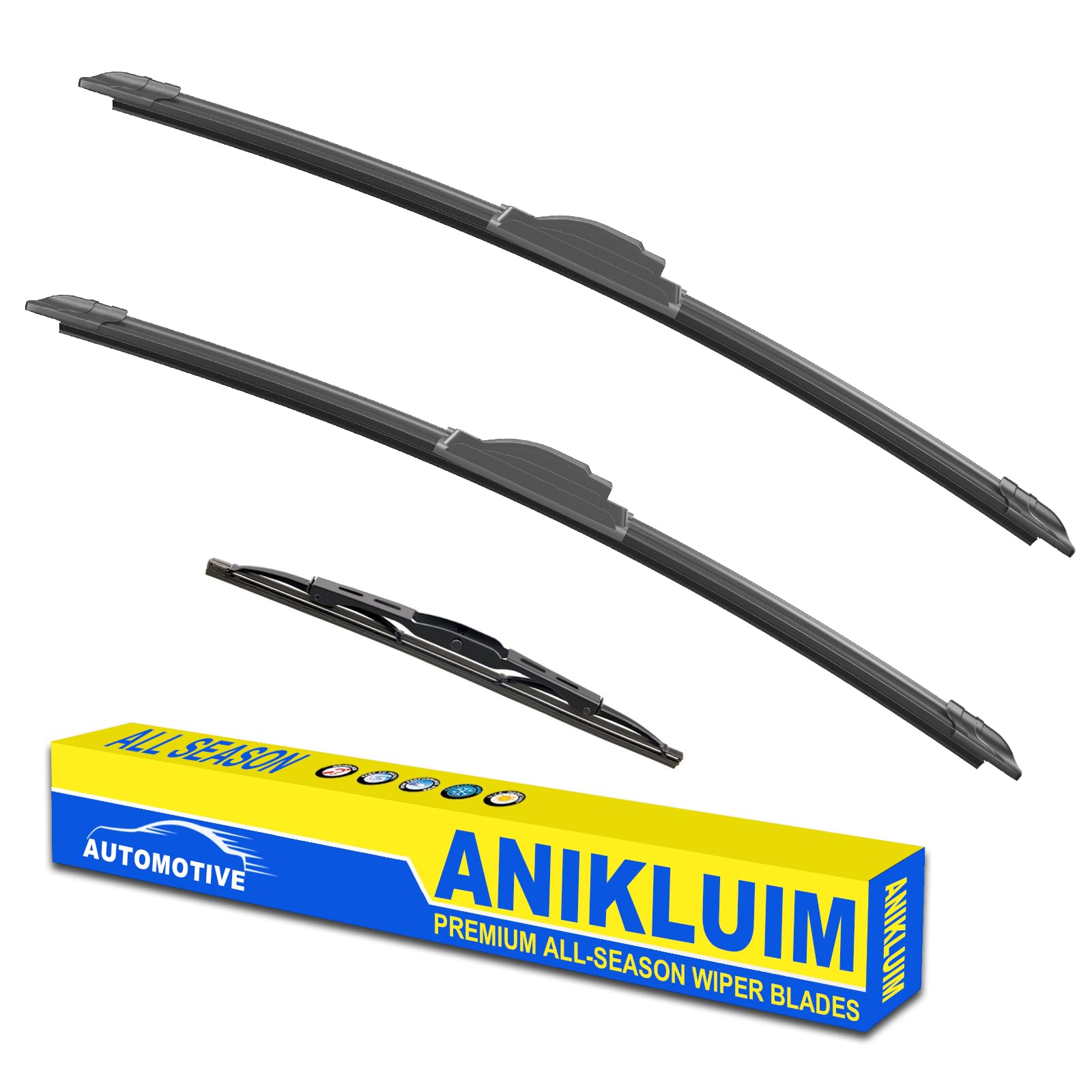 Photo 1 of ANIKLUIM® 13"+ 13" Wiper Blades with 13" Rear Wiper Blades Set Replacement for 1997-2006 Jeep Wrangler Windshield Wipers Original Factory Quality (Pack of 3)