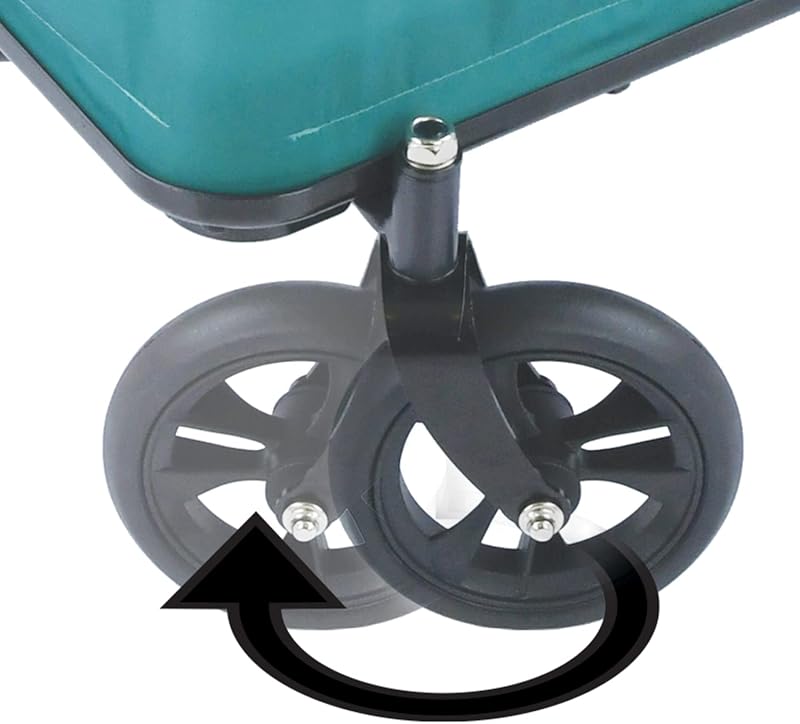 Eco Light Carro Playa, Carro Transporte Playa con Asiento para 1 Niño, Carro para Niños Plegable, Carro Plegable hasta 50 kg, Verde