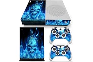 Gam3Gear Vinyl Decal Protective Skin Cover Sticker for Xbox One S Console & Controller (NOT Xbox One Elite / Xbox One / Xbox One X) - Blue Skull