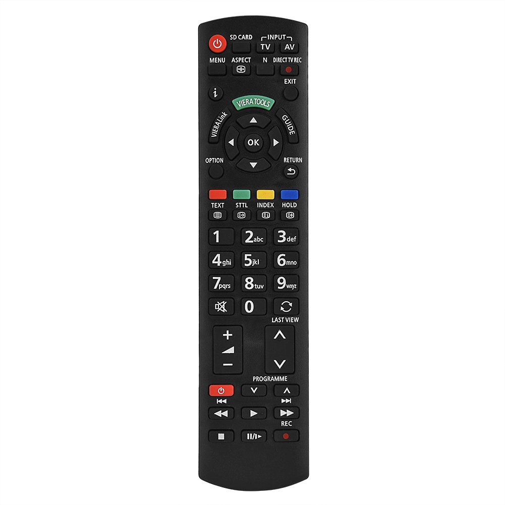 Richer-R Replacement Smart TV Remote Control,Universal Television Controller for Panasonic N2QAYB000487 Black