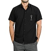 LA LEELA Men's Hawaiian Short Sleeve Button Down Shirts Summer Casual Shirts