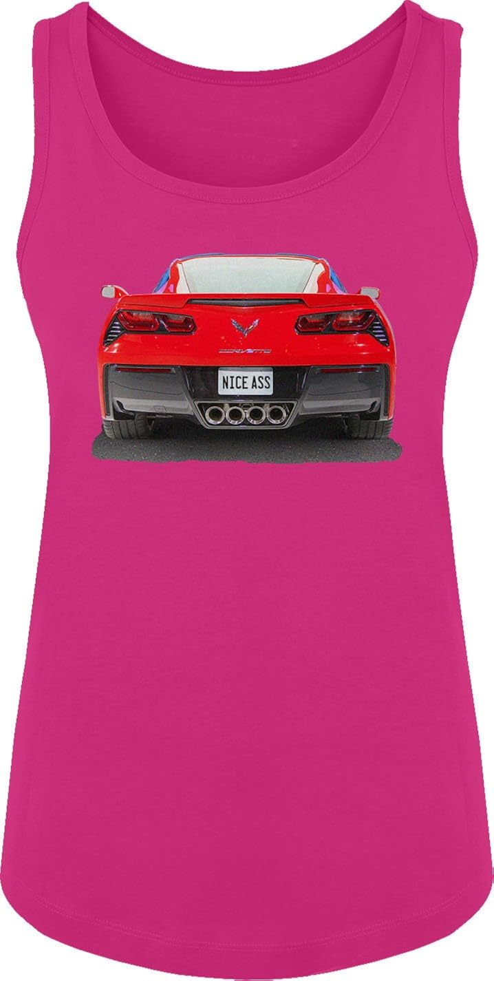 BSW Women's Nice Ass 2014 Chevrolet Corvette C7 V8 Muscle Car Tank