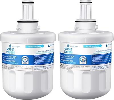 Golden ICEPURE Fridge Water Filter 2 Pack Compatible with Samsung DA29-00003