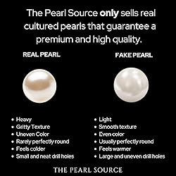 The Pearl Source 14K Gold 7-8mm AAAA Quality Round