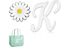 Hroatpk 2pcs Charms for Bogg Bag, Letter Charms Decorative Alphabet Lettering Accessories Insert Compatible With Beach Bag, Rubber Tote