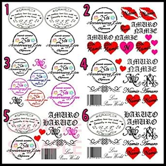 Amazon デザイン11種類 安室奈美恵タトゥーシール アイドル 芸能人グッズ 通販