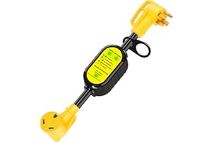 EyGde 50 Amp to 30 Amp RV Adapter, Patented 4200Joules Electrical Adapter with Surge Protector NEMA 14-50P Male to NEMA TT-30R, Circuit Analyzer Power Guard for Camper Travel Trailer