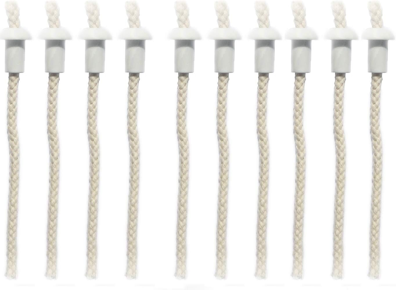 Oil Lamps & Accessories - Wicks with Ceramic Holder for Alcohol Lamp/Oil Lamp Pack of 10