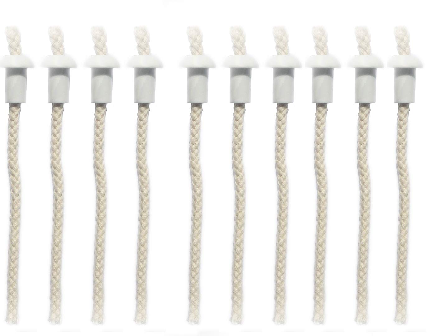 Wicks with Ceramic Holder for Alcohol Lamp/Oil Lamp Pack of 10