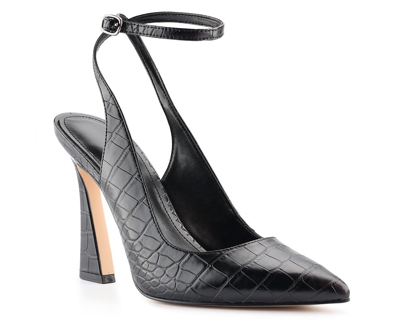 high heels closed toe ankle strap