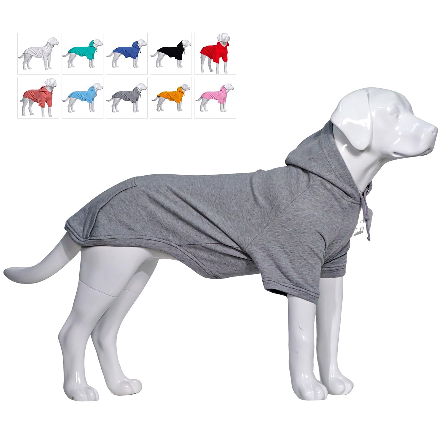 Lovelonglong Pet Clothing Dachshund Dog Clothes Coat Hoodies Winter Autumn Sweatshirt for Dachshund Dogs 10 Colors 100% Cotton 2018 New (D-L, Gray)
