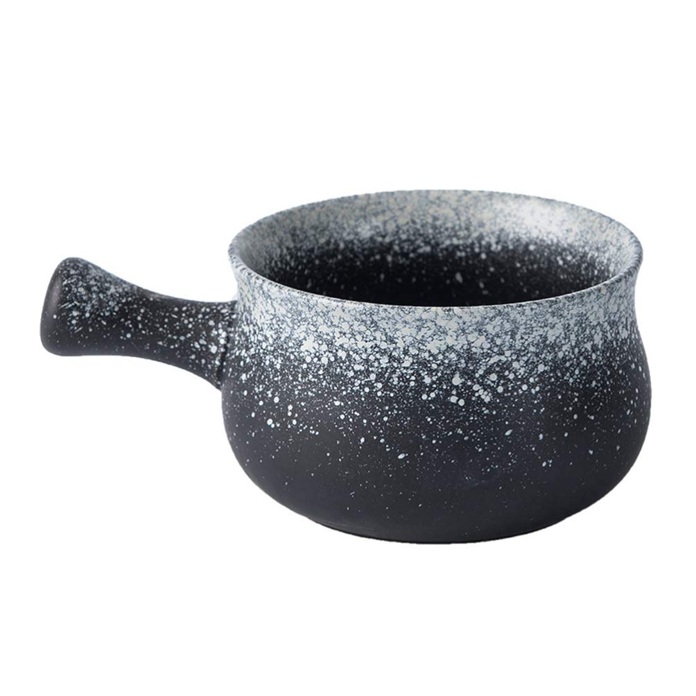 Hemoton Soup Crocks Ceramic Soup Bowl with Handle Baking Serving Ceramic Bowl Tableware for Soup Chill Beef Stew Home Restaurant Use