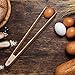 Gejoy 4 Packs 12 Inch Wood Toast Tongs Kitchen Tongs for Serving Food, Flipping Meat, Grabbing Toast and More