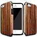 NeWisdom iPhone se case Wood, iPhone 5s Case Wood, iPhone 5 case Wood, Soft Wooden Non Slip Slim Shock Proof Unique Designed TPU Silicon Cover - Sandalwood