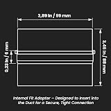 Repa Market 4 Inch Backdraft Damper Galvanized Steel Inline Duct Blocker view 2