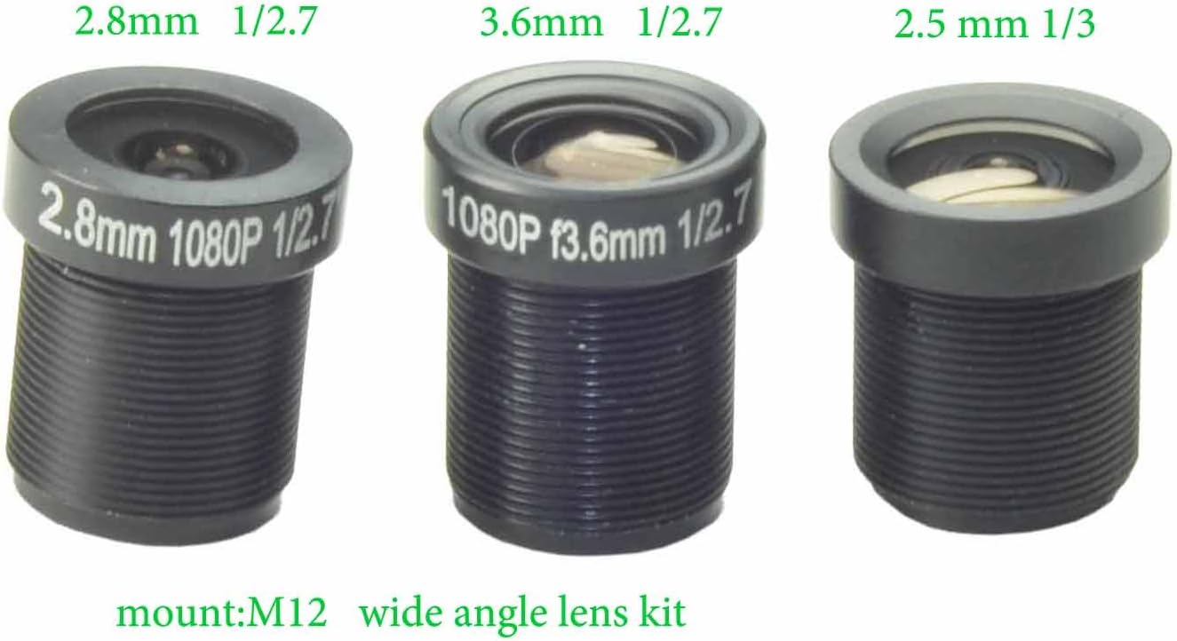Amazon Com Kits Of Wide Angle Lens 3 6mm 2 8mm 2 5mm Board Lens Black For Security Cctv Surveillance Camera Camera Photo