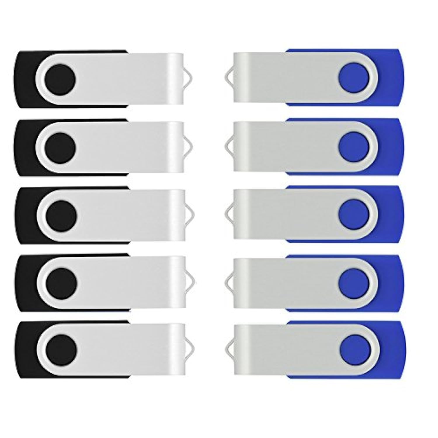 VICFUN 100 Pack 128MB USB Flash Drive 128MB Flash Drives 100pcs USB 2.0 Half Blue/Half Black