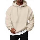 EFAN Mens Oversized Hoodies Fleece Lined Sweatshirts | Fall Winter Hooded Collar Drawstring Pullover With Pocket for Workout Gym