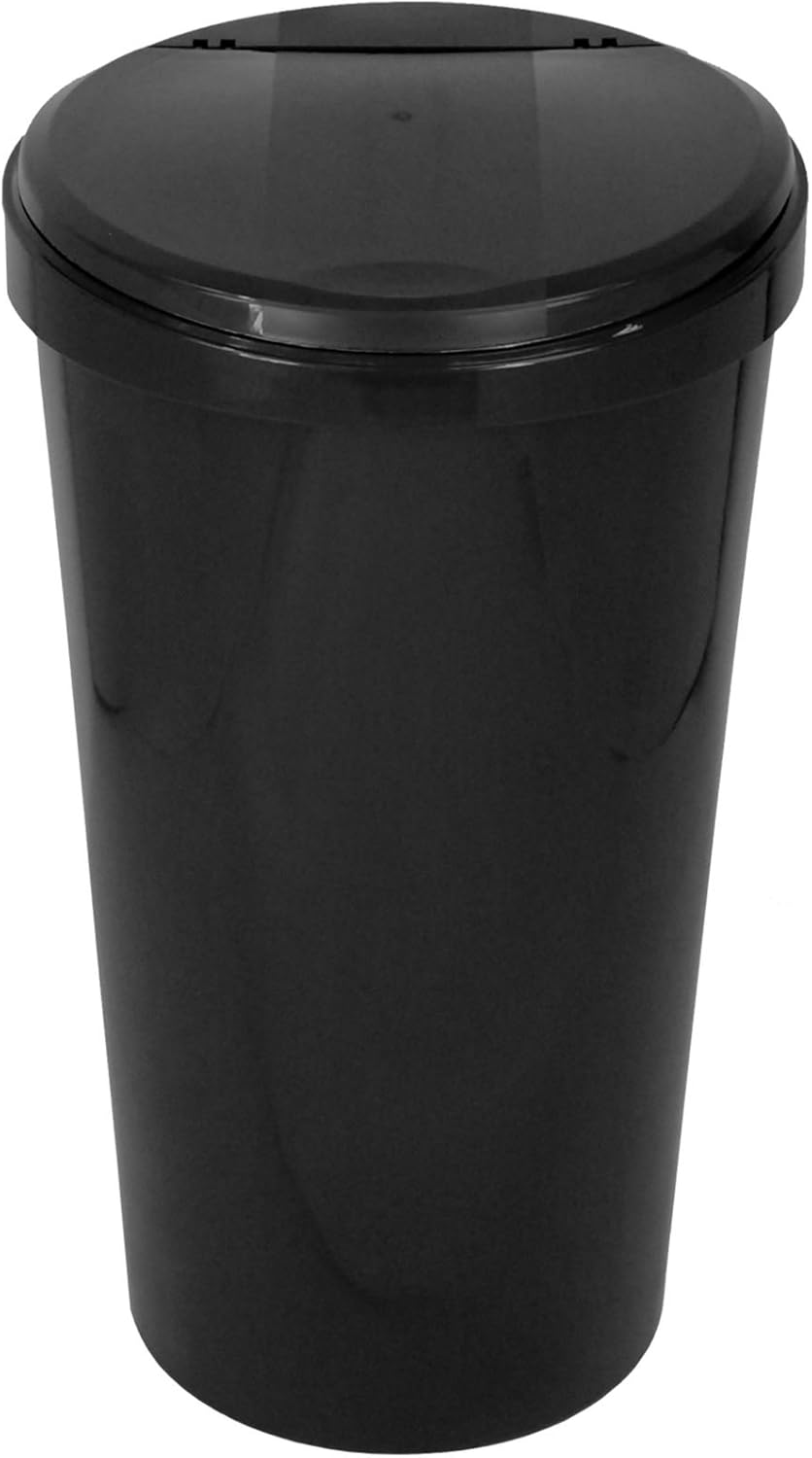 1 x Simpa® 45L 45 Litre Black Touch Top Kitchen Bin Dustbin Rubbish Bin