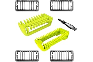 MASINVI Hair Guards Comb for One Blade Hybrid Electic Shaver QP2520 QP2530 QP2620 QP2630 QP6510 QP6520, 1/2/3/5mm Beard Trimmer Guide Comb Replacement for One Blade