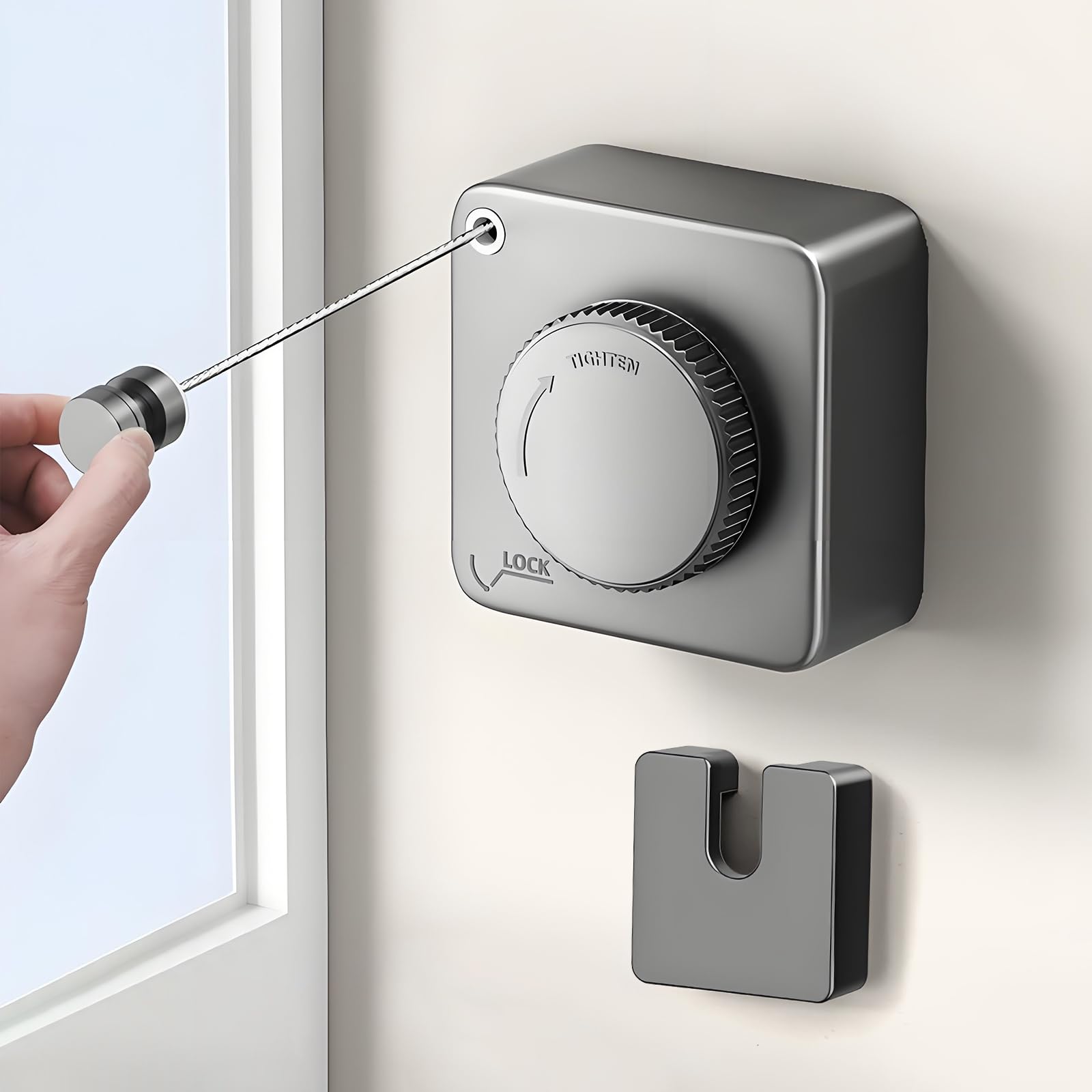 ELUBLU Stainless Steel Retractable Clothes Line - Heavy Duty Adjustable Drying Rack with Rust Proof Design - Portable Laundry Solution for Balcony, Garden, Travel, and Small Spaces