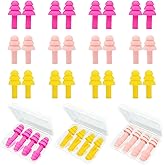 Ear Plugs for Sleeping,12 Pair Earplugs Noise Canceling Soft Silicone Ear Plug Reusable Earplugs for Sleep,Concert,Swimming,S
