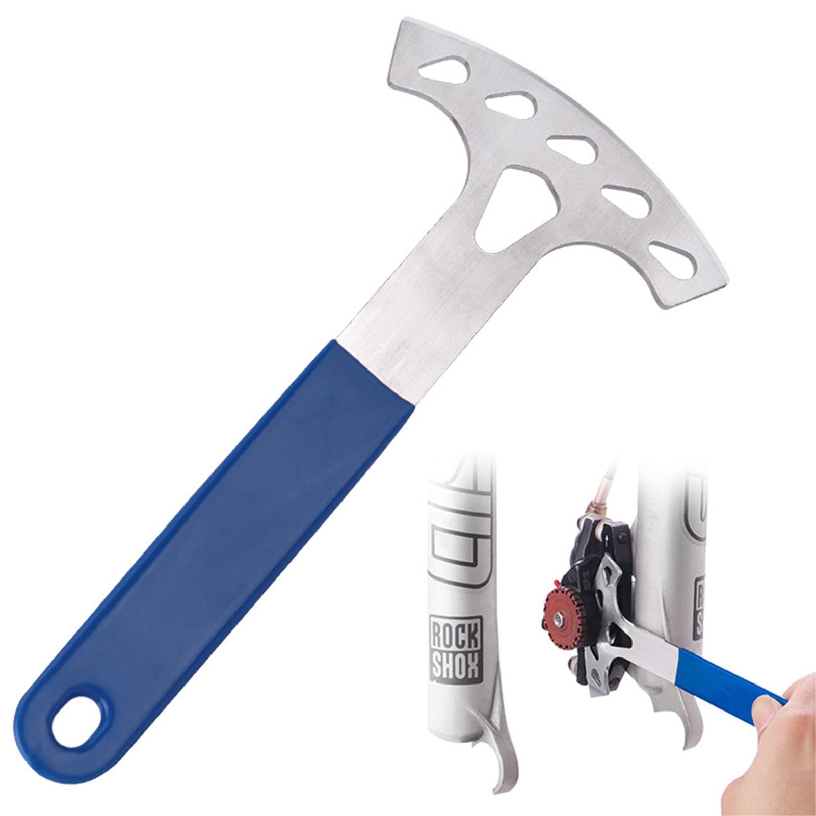 Ssiyiya Bicycle Disc Brake Spreader, Bicycle Tool, No Need to Remove the Wheel Repeatedly, Suitable for Professional or Amateur Cyclists(Silver Blue)