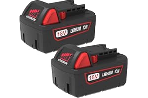 2Pack Replacement for Milwaukee M 18 Battery 48-11-1850 48-11-1840 Compatible with Milwaukee 18V Batteries
