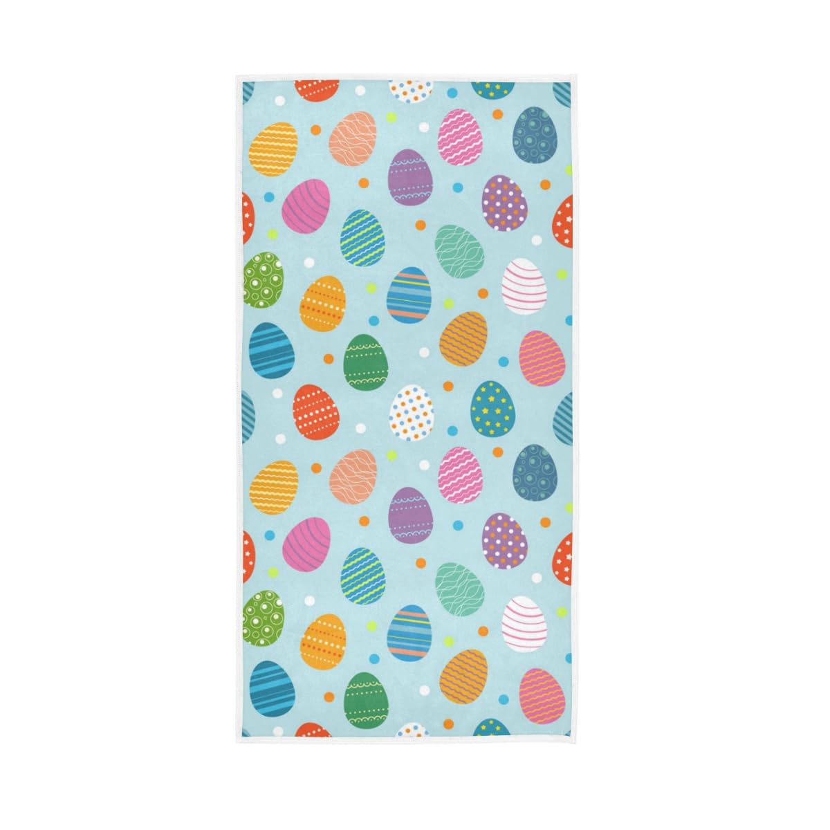 Colorful Eggs Hand Towels, Easter Towel Soft Absorbent Small Bath Towel Kitchen Dish Guest Towel 30"x15"