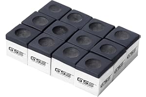 GSE Games & Sports Expert 12-Pack of Billiard/Pool Cue Chalks, Billiard Pool Table Accessories for Home/Tournament Use (6 Colors Available)