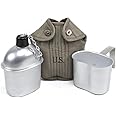 World War Supply U.S. WW2 Canteen, Dark OD Cover and Canteen Cup Repro