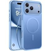 Miracase Magnetic for iPhone 18 Pro Max Case, Glacier Blue | Translucent Matte, Compatible with MagSafe, N56 Stronger Magnets, Military Grade Drop Proof, Rugged Shockproof Protective