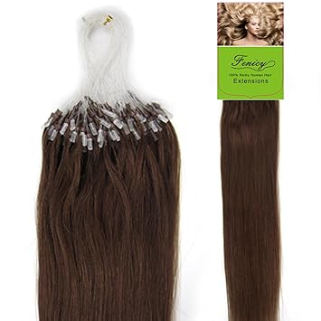 Amazon Com Fenicy Remy Human Hair Extensions Diy Micro Ring