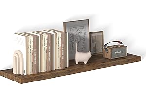 Landmok Large Floating Shelves for Wall 24" W x 12" D x 1.2" H Deep Floating Shelves 1 Pack Floating Shelf Large Storage Spac