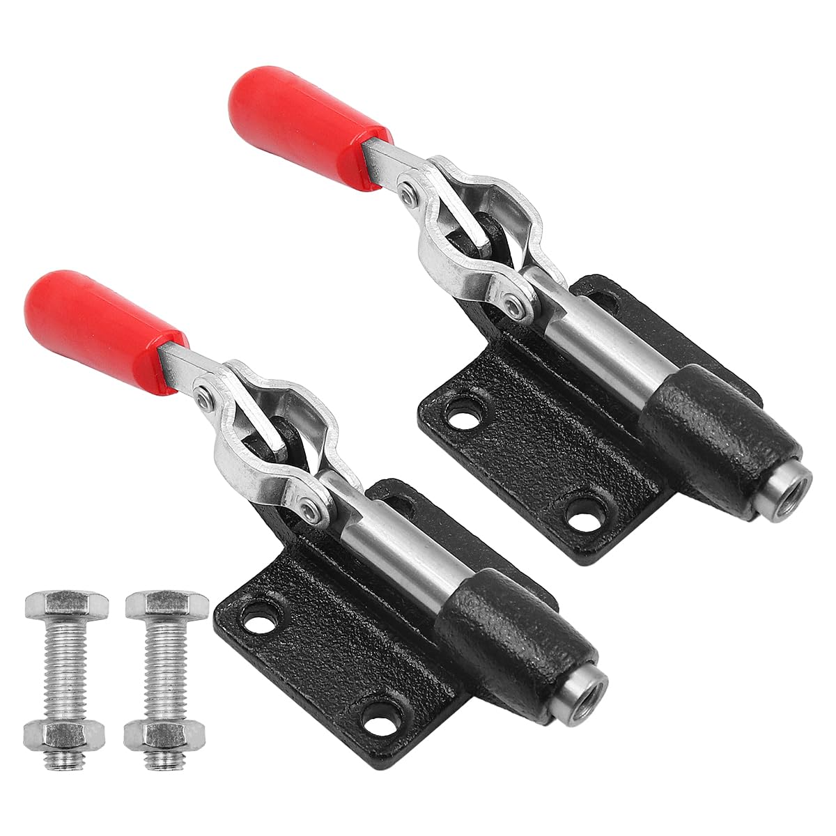 ZONADAH Set of 2 Plunger Stroke Metal Push Pull Toggle Clamps Straight-Line Action Clamps 32mm 227Kg - Heavy-Duty Clamping Tools for Woodworking, Metalworking, and Industrial Applications