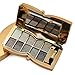 Tmalltide Natural Nudes Professional 10 Colors Diamond Bright Colorful Eye Shadow Super Flash Shimmer Eyeshadow Palette with Brush &Mirror