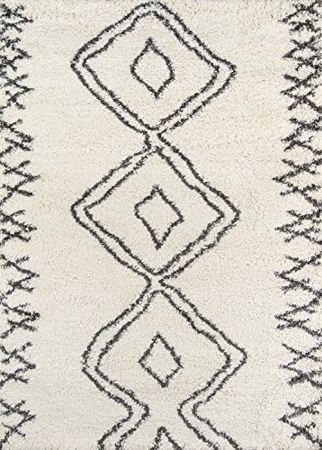 Momeni Rugs Maya Collection, Ultra Thick Pile Shag Area Rug, 2 X 3, Ivory